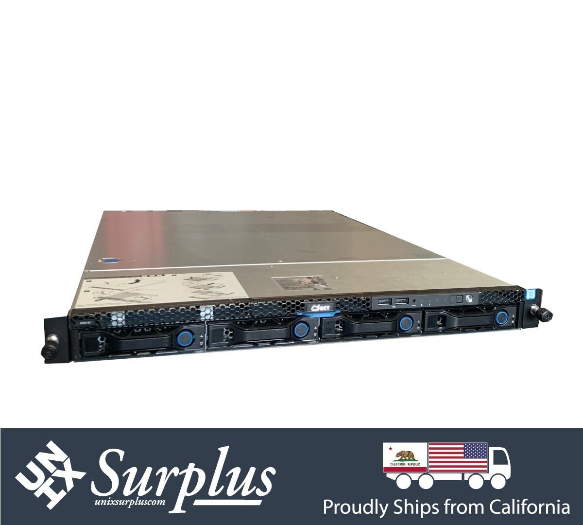 1U Server Intel Xeon E3-1240 V5 3.5Ghz 4C 32GB RAM 2x M.2 2280 OCP RJ45 Rails