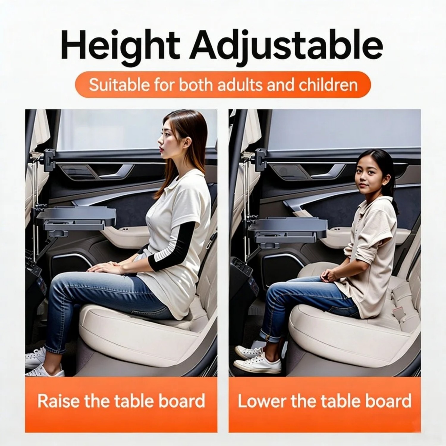 Upgraded Car Steering Wheel Tray Back Seat Table Car Desk for Laptop Adjustable