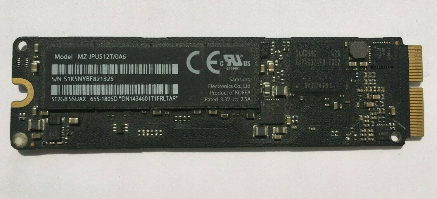 Apple 512GB 655-1805 Samsung SSD MZ-JPU512T/0A6 Air 2013-2015 Pro Retina