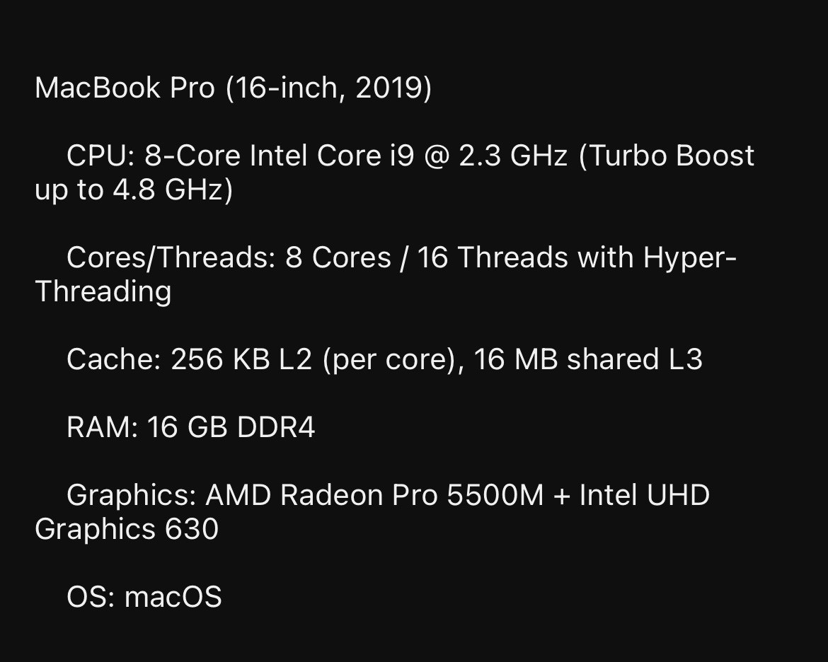 MacBook Pro 16” 2019 Intel i9 8-Core | 1TB SSD | Radeon 5500M | (bundle)