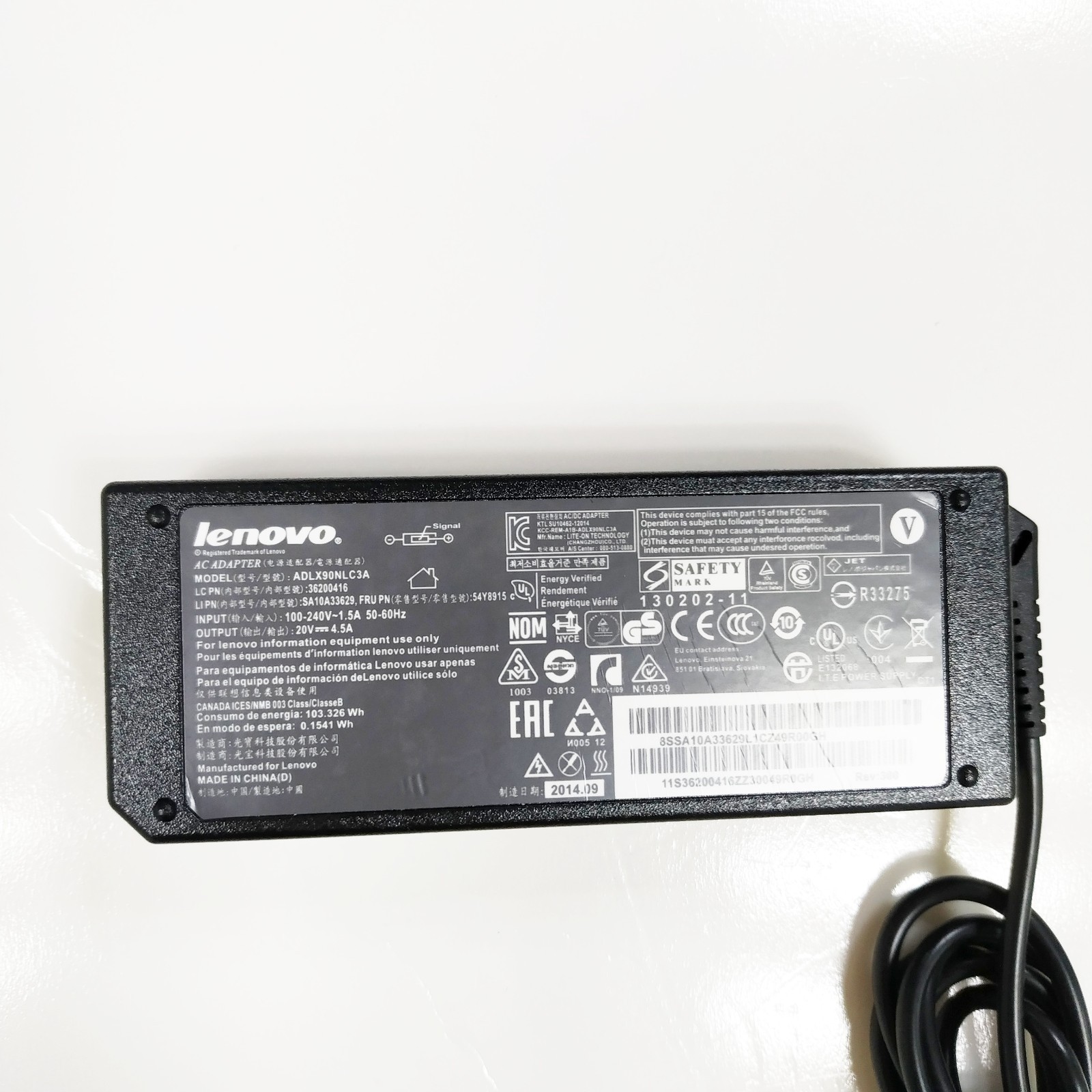 Genuine OEM 90W For Lenovo ThinkPad T440P 20V 4.5A AC Adapter Charger USB-Tip