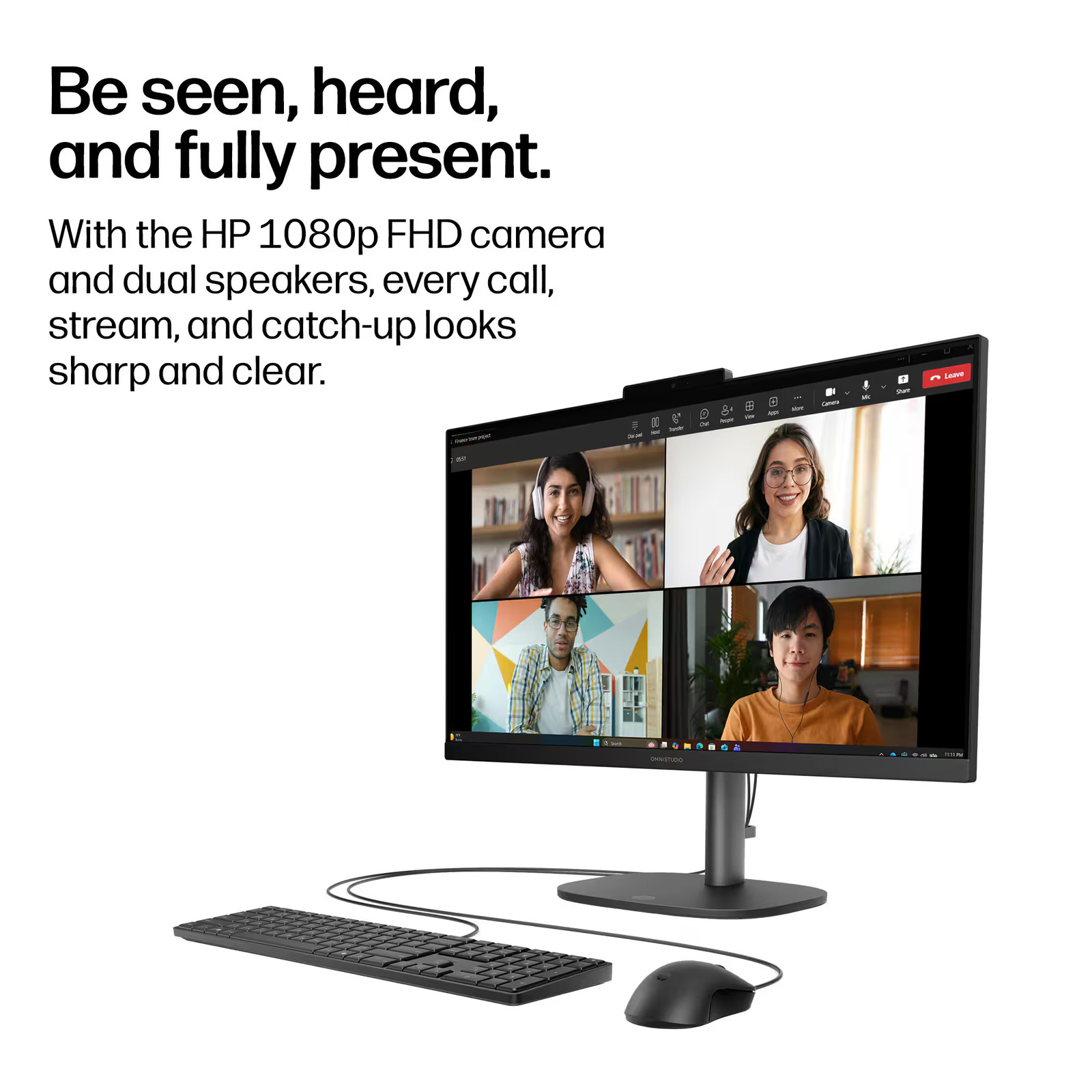 HP – OmniStudio 23.8″ Full HD All-in-One – AMD Athlon Silver 10 – 8GB Memory …