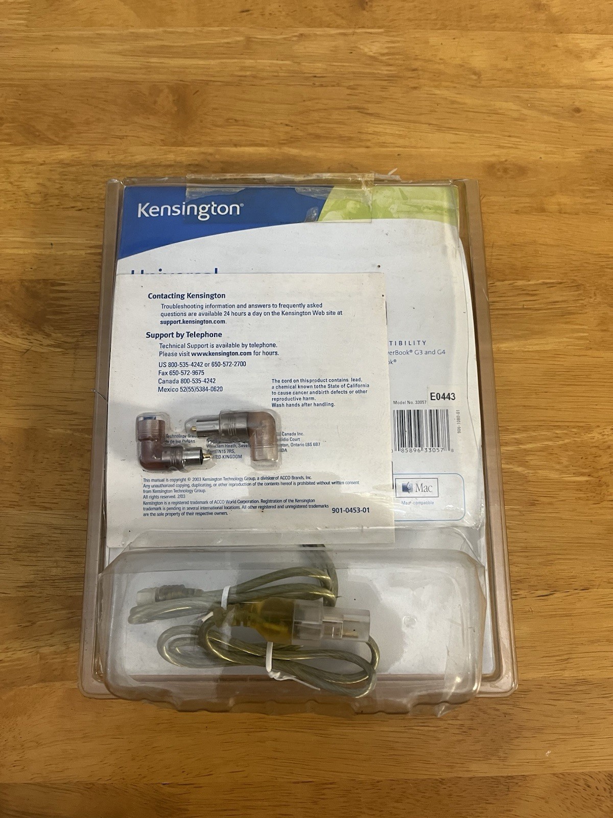 Kensington 33057 Car / Airplane Air Universal Laptop Power Adapter for APPLE