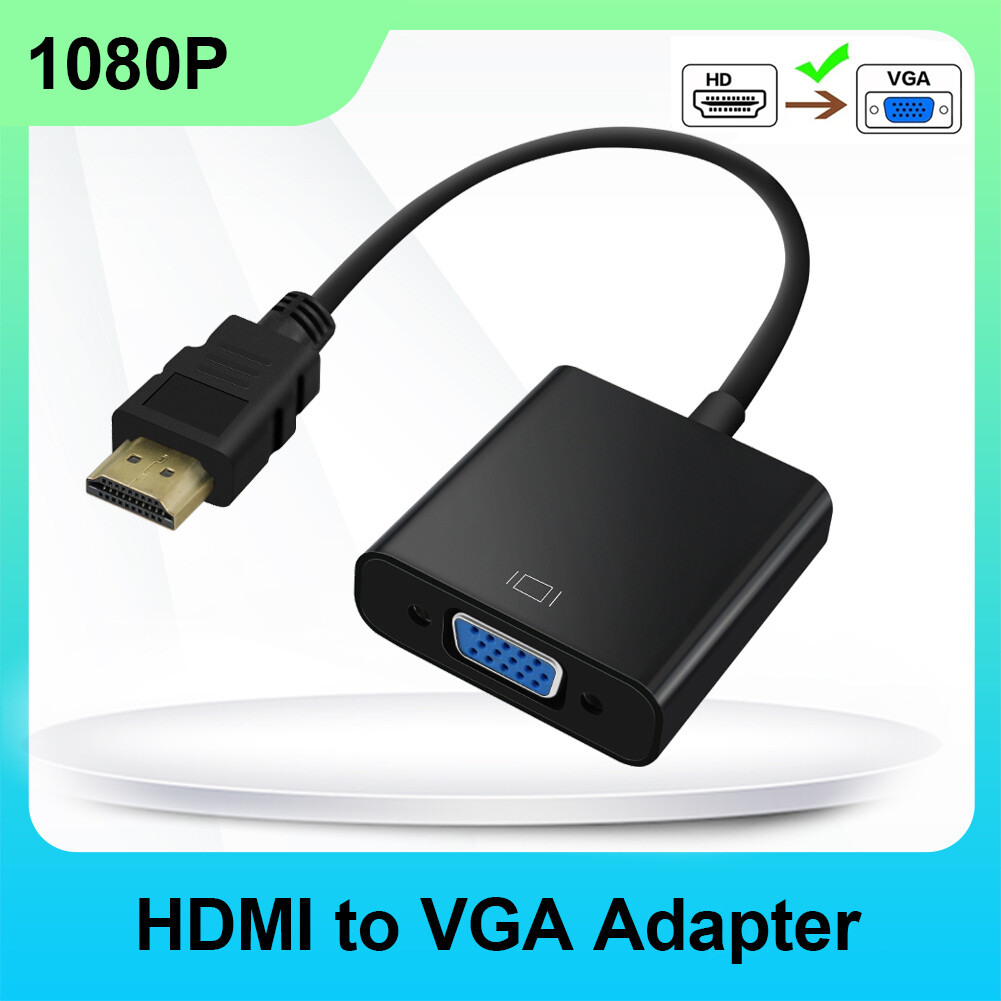 1080P HDMI Male to VGA Female Video Cable Cord Converter Adapter For PC Monitor