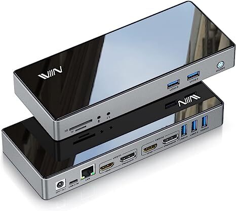USB 3.0 Docking Station IVIIN Universal Dual Monitor 4K HDMI 5K D6902 – Black
