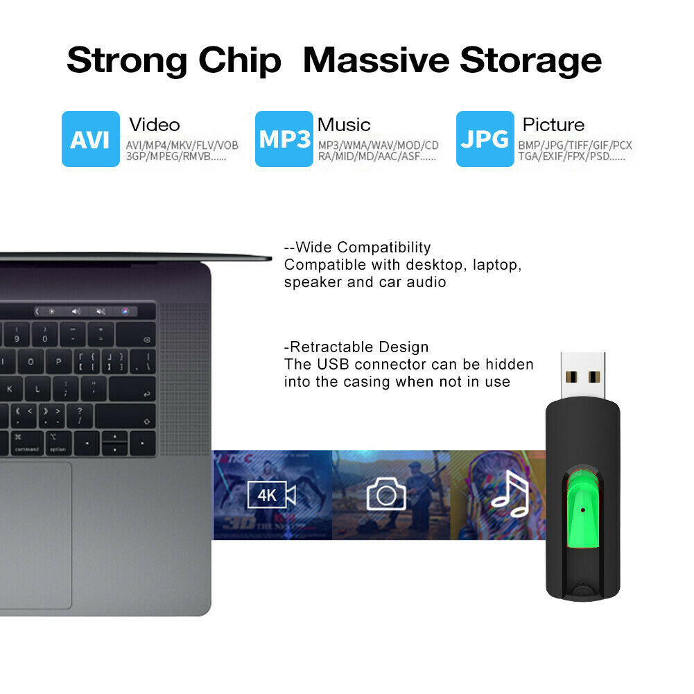 32GB 64GB 128GB USB 2.0 Flash Drive Memory Stick Thumb Drive Pen Drives LOT