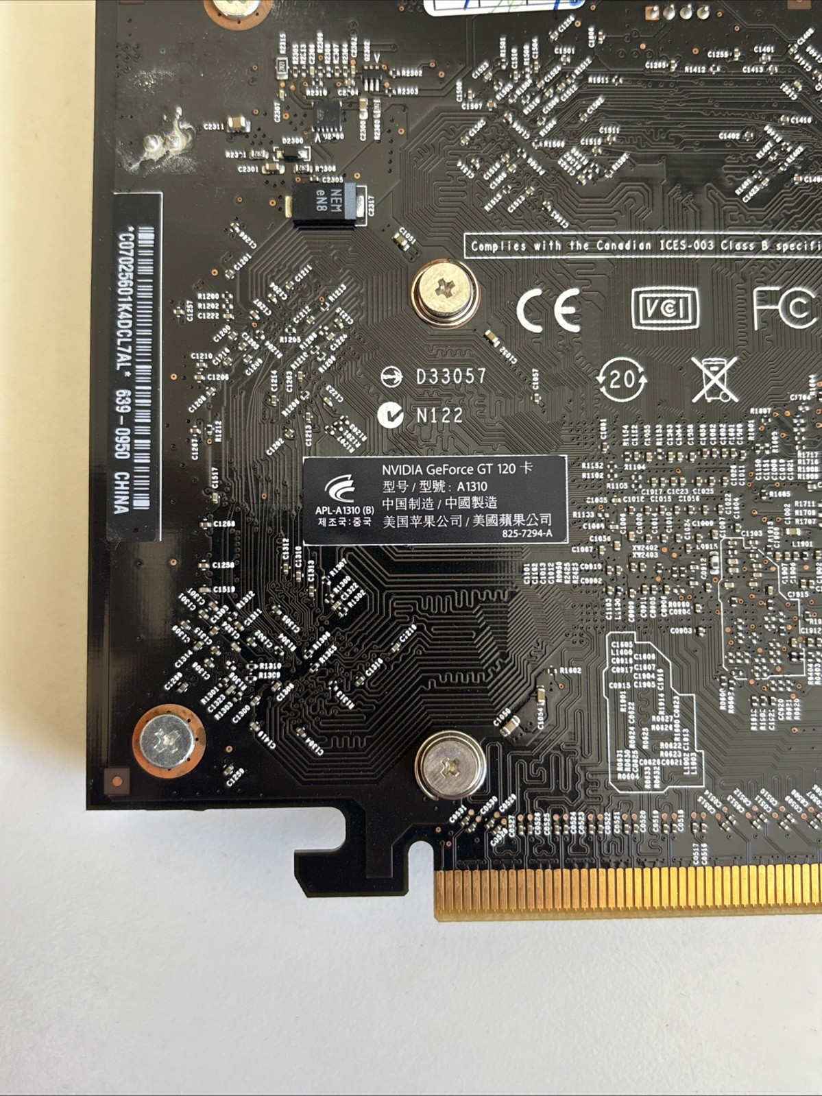 Apple NVIDIA GeForce GT 120 (A1310) 512MB GDDR3 SDRAM PCI Express