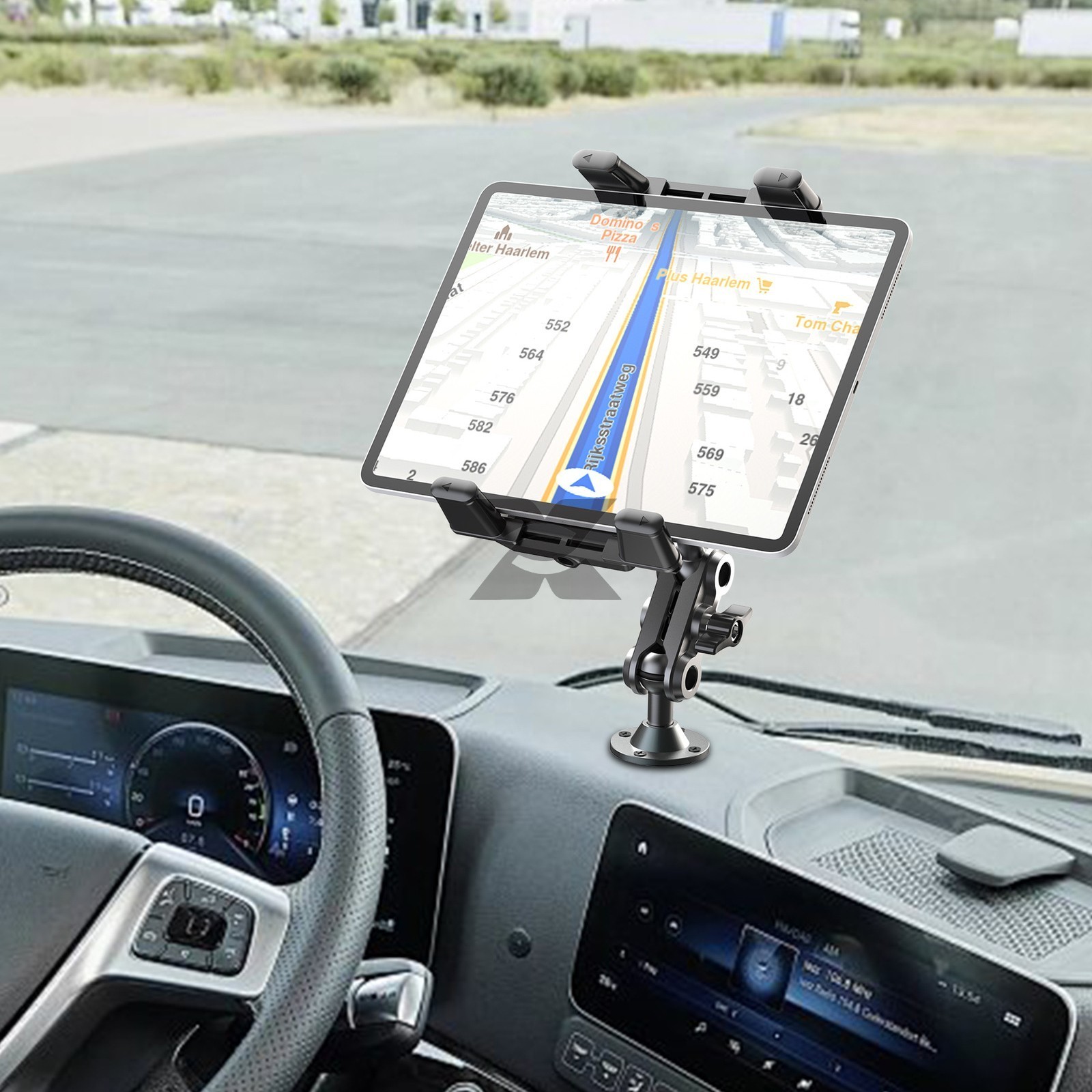Tablet Mount for Truck Heavy Duty Drill Base Phone Holder for Car Dashboard Wall