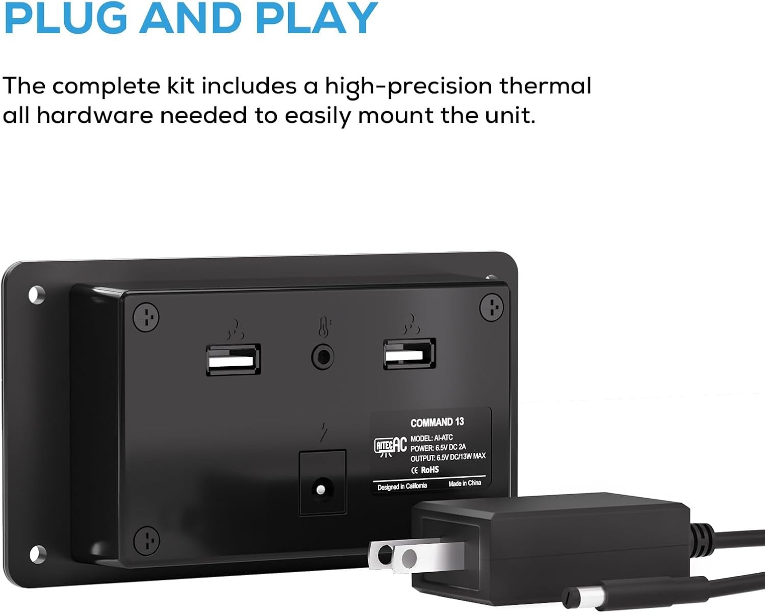 AITECAC Cooling Fans Speed Controller for Control Aircraft Cabinets Fans