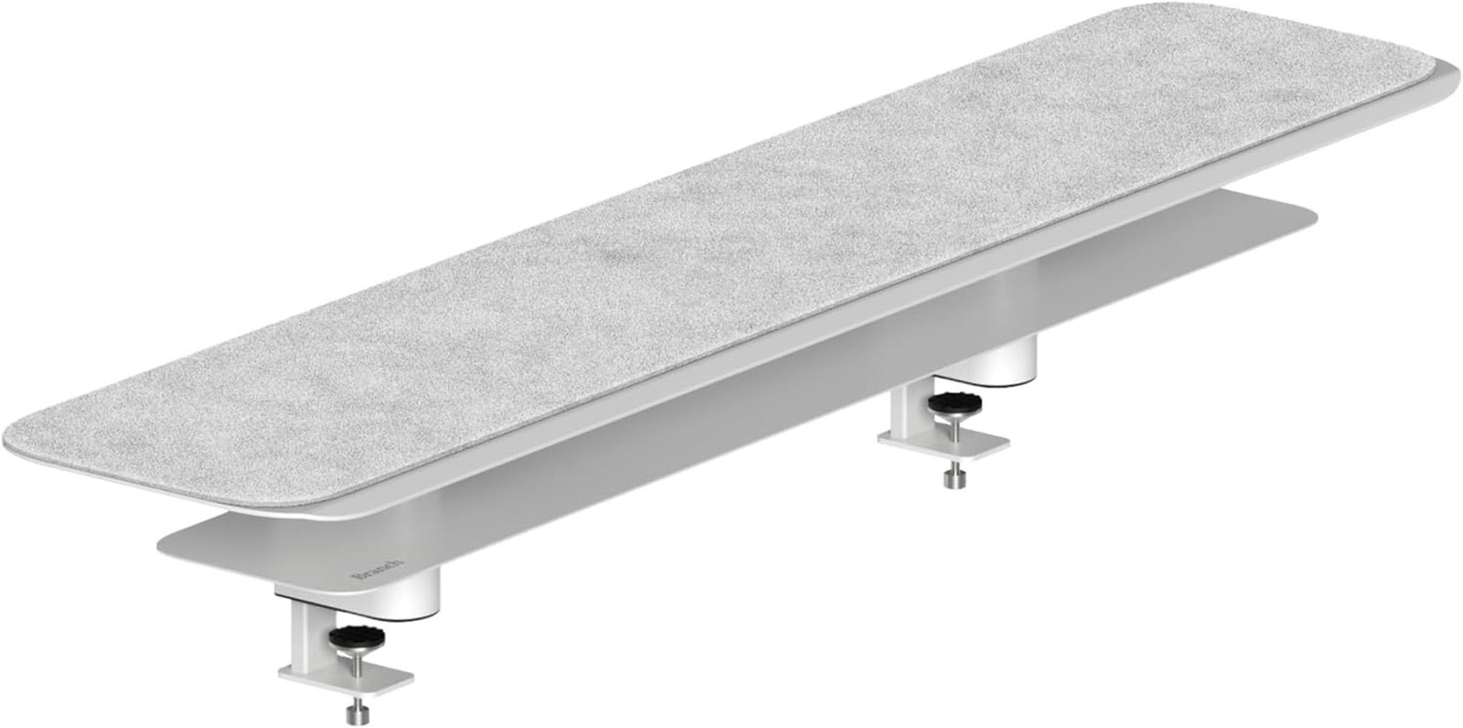 Elegant Monitor Stand with Soft Felt Liner and Ergonomic Clamp – White