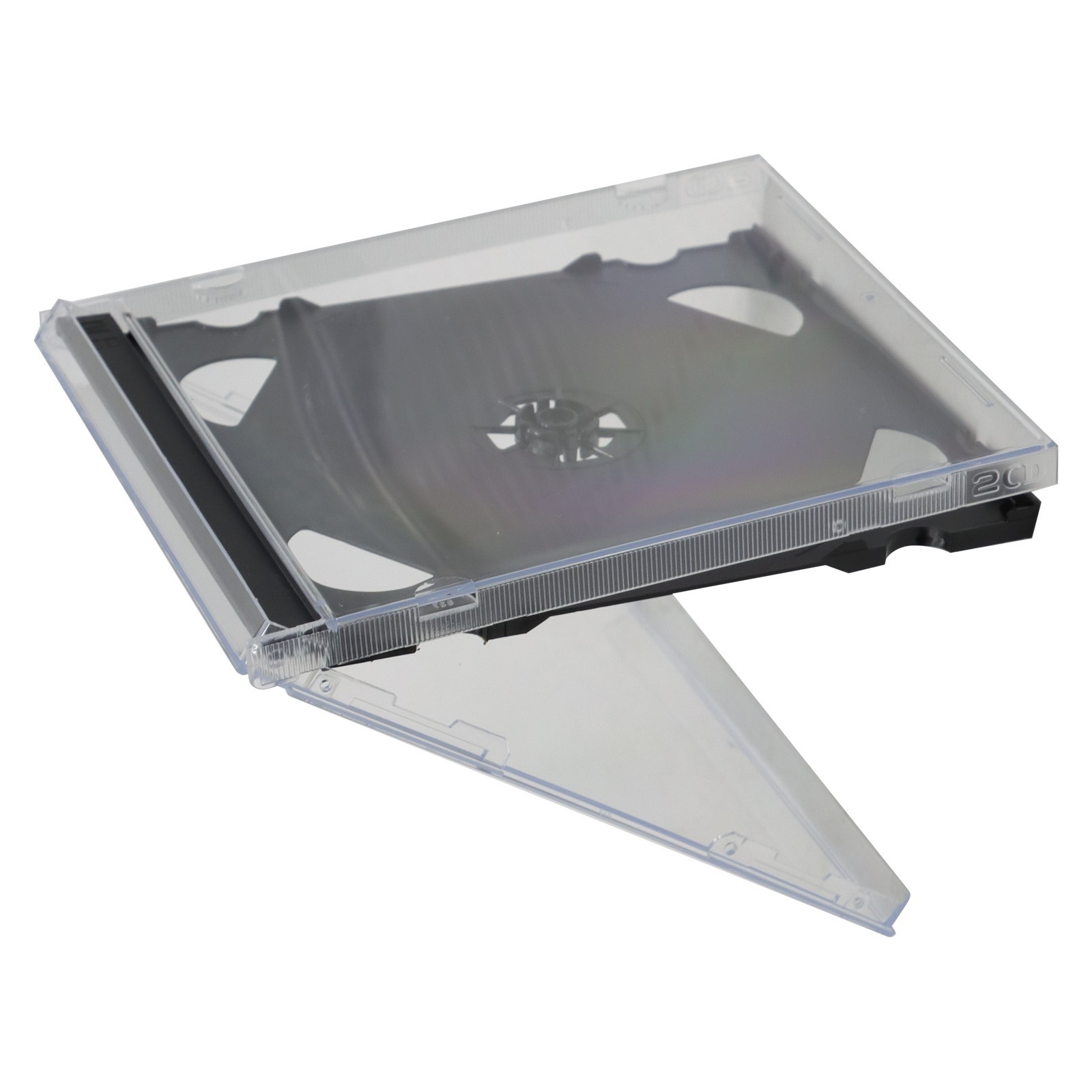 1x STANDARD Double 2 CD Jewel Case with Tray 10.4mm (2 CD) Lots Protectors Cover
