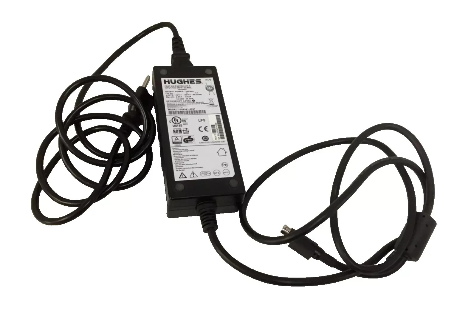 Genuine Hughes PSM75U-217-R 4 PIN AC Adapter for Modem Power Supply 1504941-0001