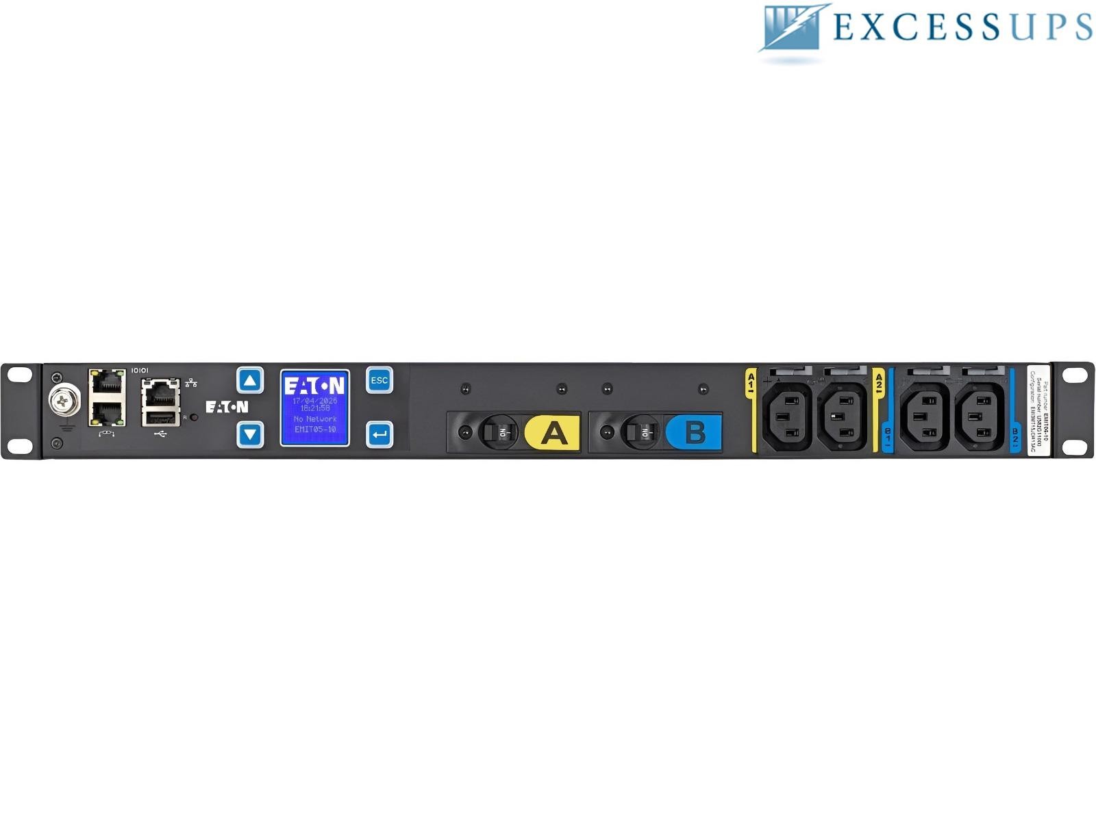 Eaton EMIT05-10 Metered Input PDU 1PH, 1U, 200–240V, 5760W, Output: (16) C13 …