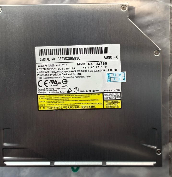 Panasonic UJ265 Slot Load Blu-ray Burner Player 12.7mm SATA Optical Disc Drive