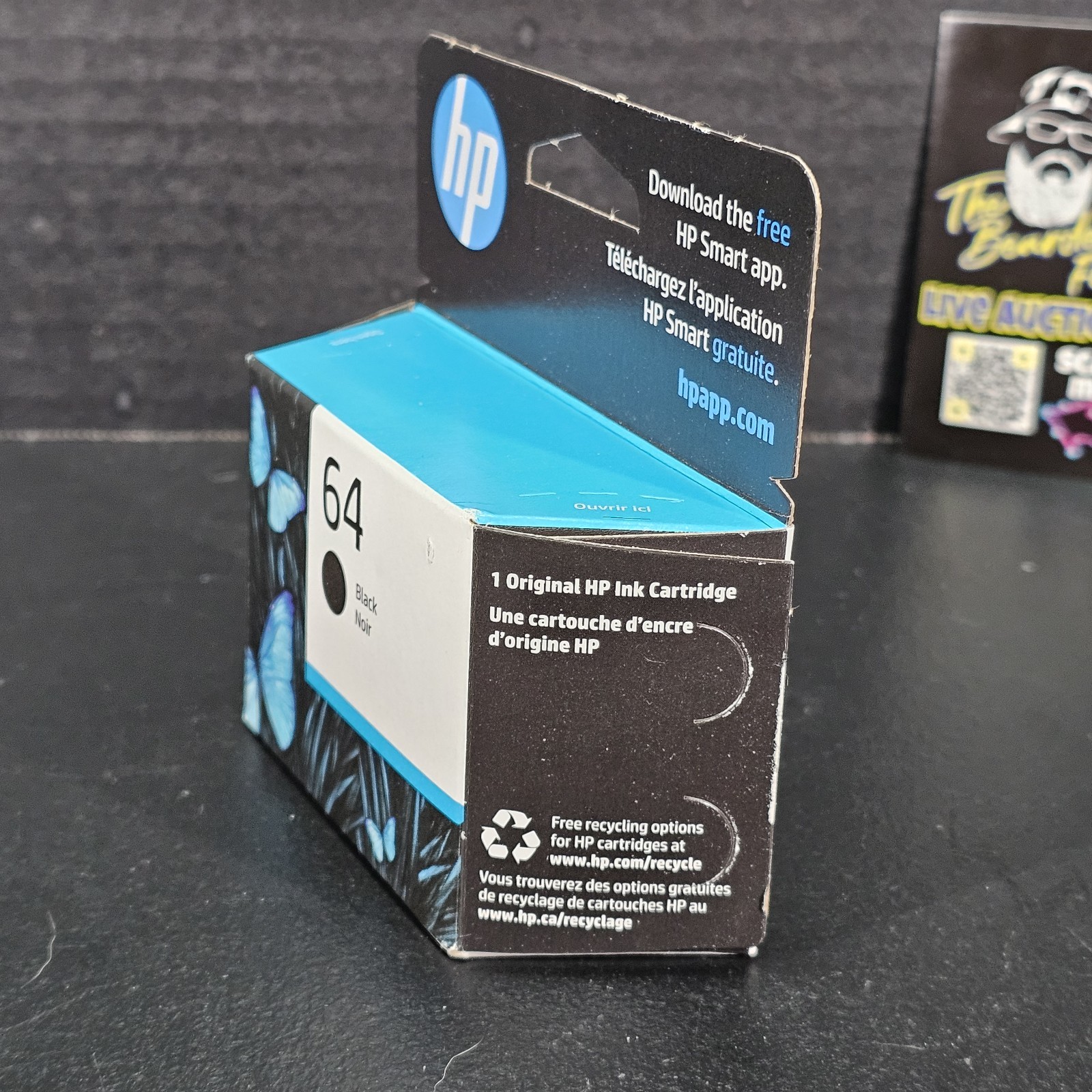 HP 64 Black Original Ink Cartridge, ~200 pages, N9J90AN#140 Exp 1/2026