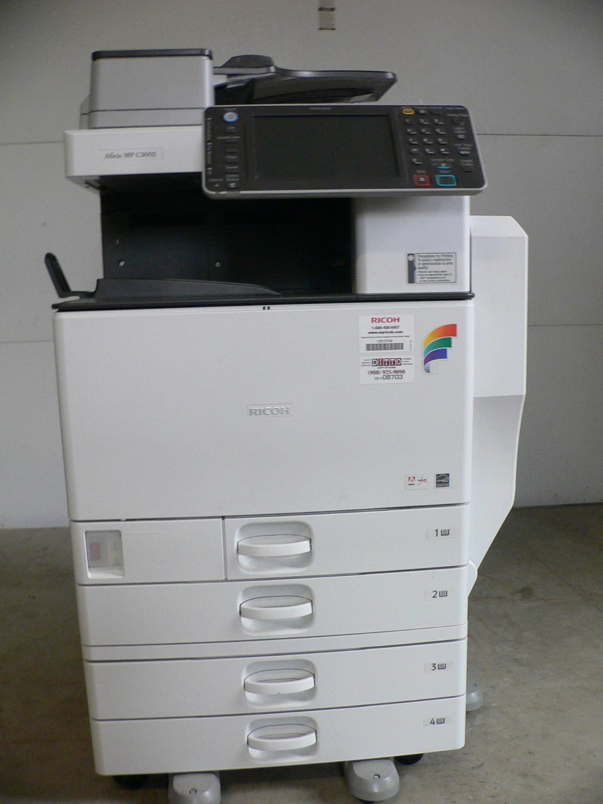 Ricoh Aficio MPC3002 Color, Copier, scanner works, printer displays error code