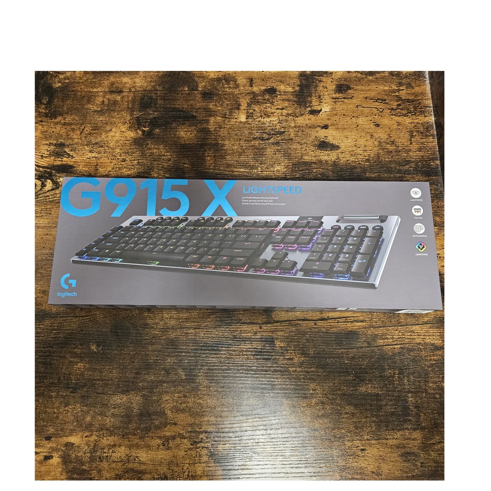 Logitech G915 X LIGHTSPEED Wireless Tactile Gaming Keyboard Black RGB UNOPENED