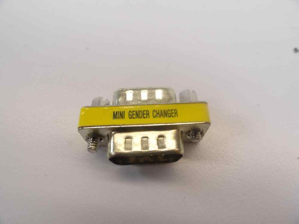 DB9 DB9-M Serial Port 9 Pin Gender Changer Connectors Male to Male – LOT OF 5