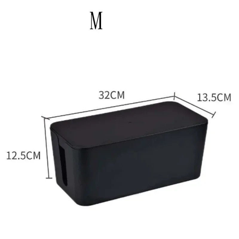 Cable Management Storage Box for Power Strip – Desktop Wire Organizer Case
