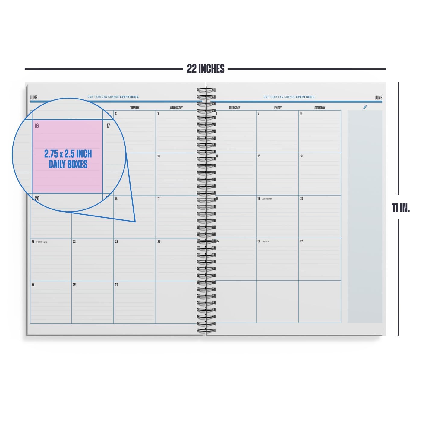Academic Planner 11×14 Large Foldable Dry Erase June 2026 2027 Portable Class