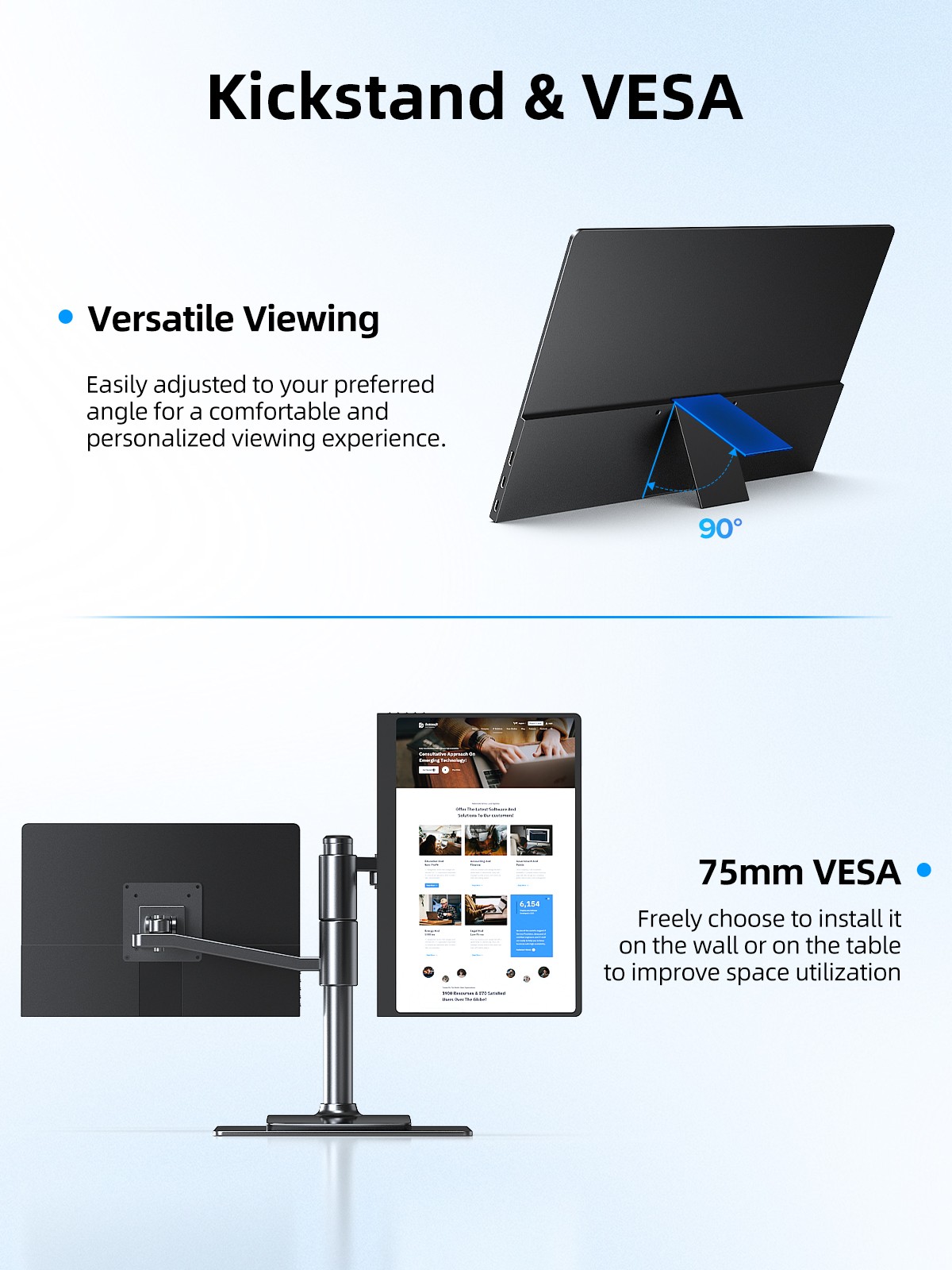 UPERFECT 14″ OLED Portable Monitor 3K 2880*1800 120Hz Touch Display 100% DCI-P3