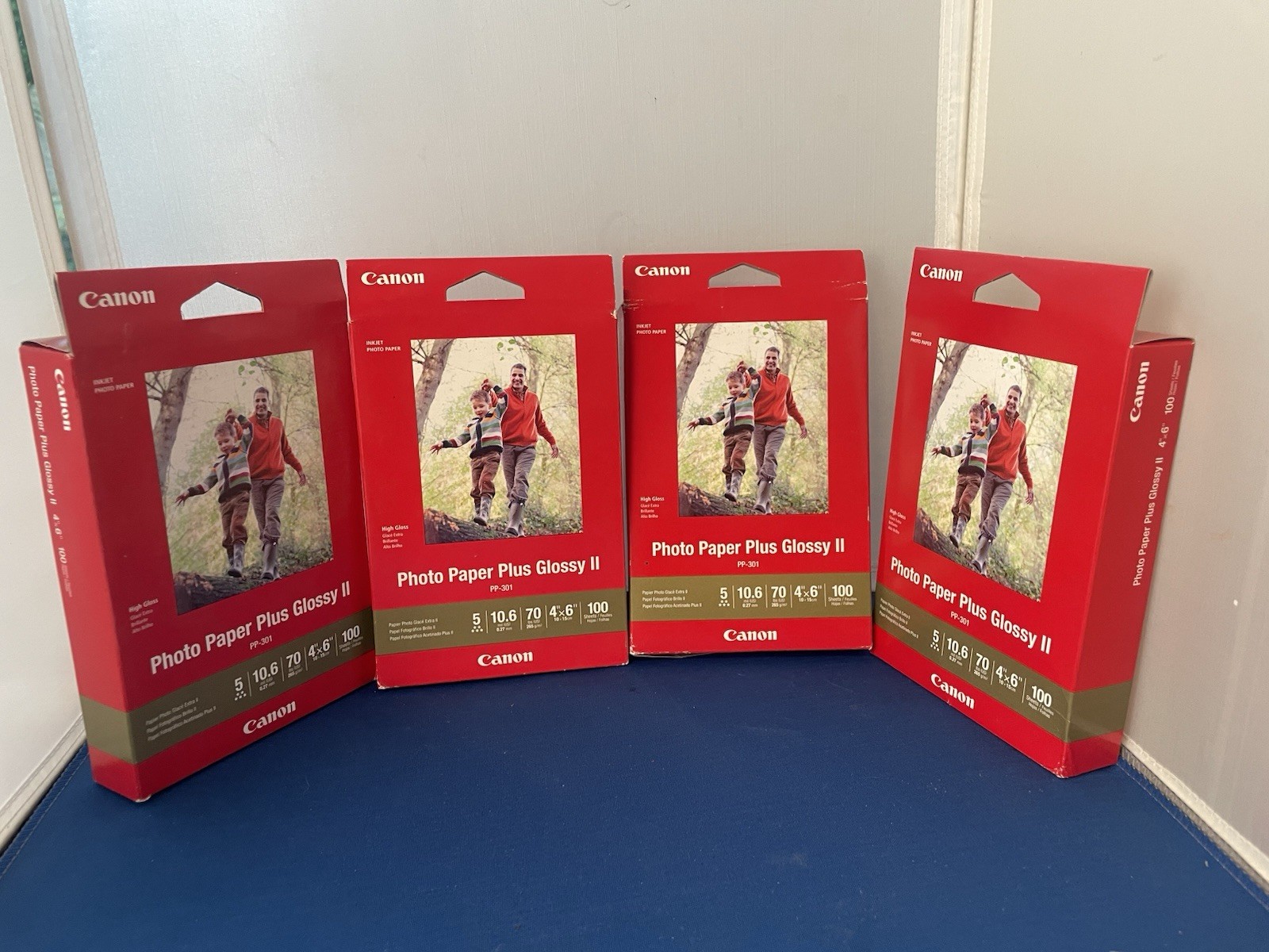 4 Unopened Packs Canon Plus Glossy II PP-301 – 400 Sheets Total
