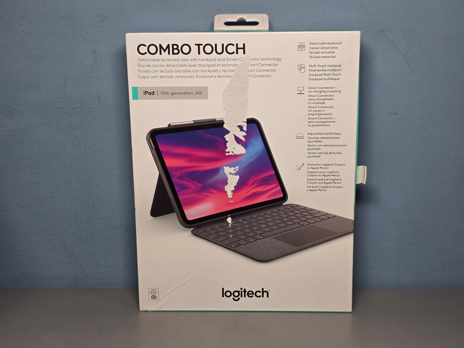 Logitech Combo Touch for iPad 10th Generation A16 Keyboard Folio w/ Touchpad New