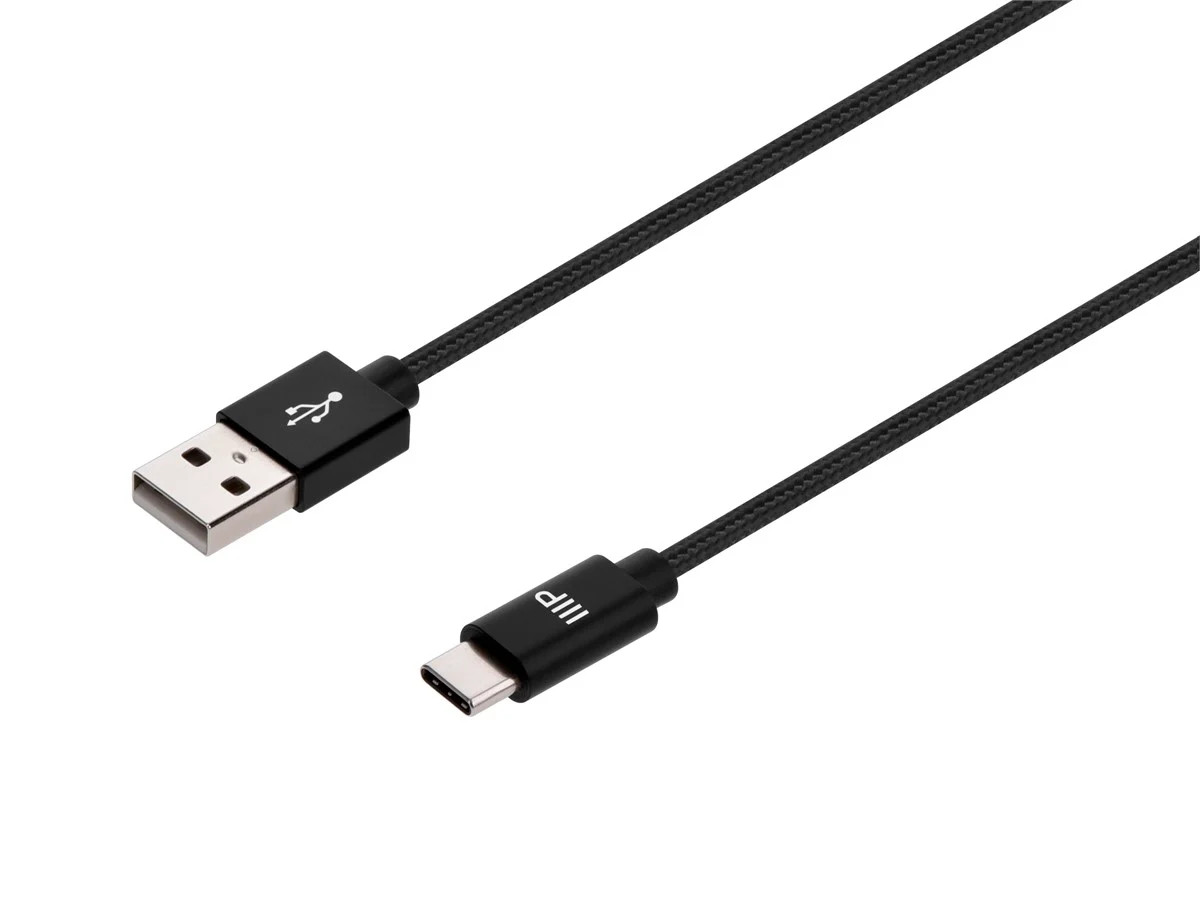 Monoprice USB 2.0 Type-C to Type – A Charge & Sync Braided Cable – 1.5ft – Black