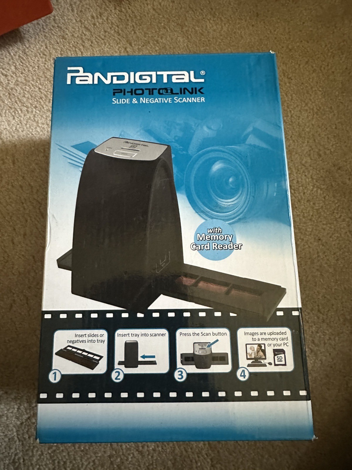 Pandigital Photolink Panscn03 Slide & Negative Scanner 5.1MP 2.0 Interface. New.