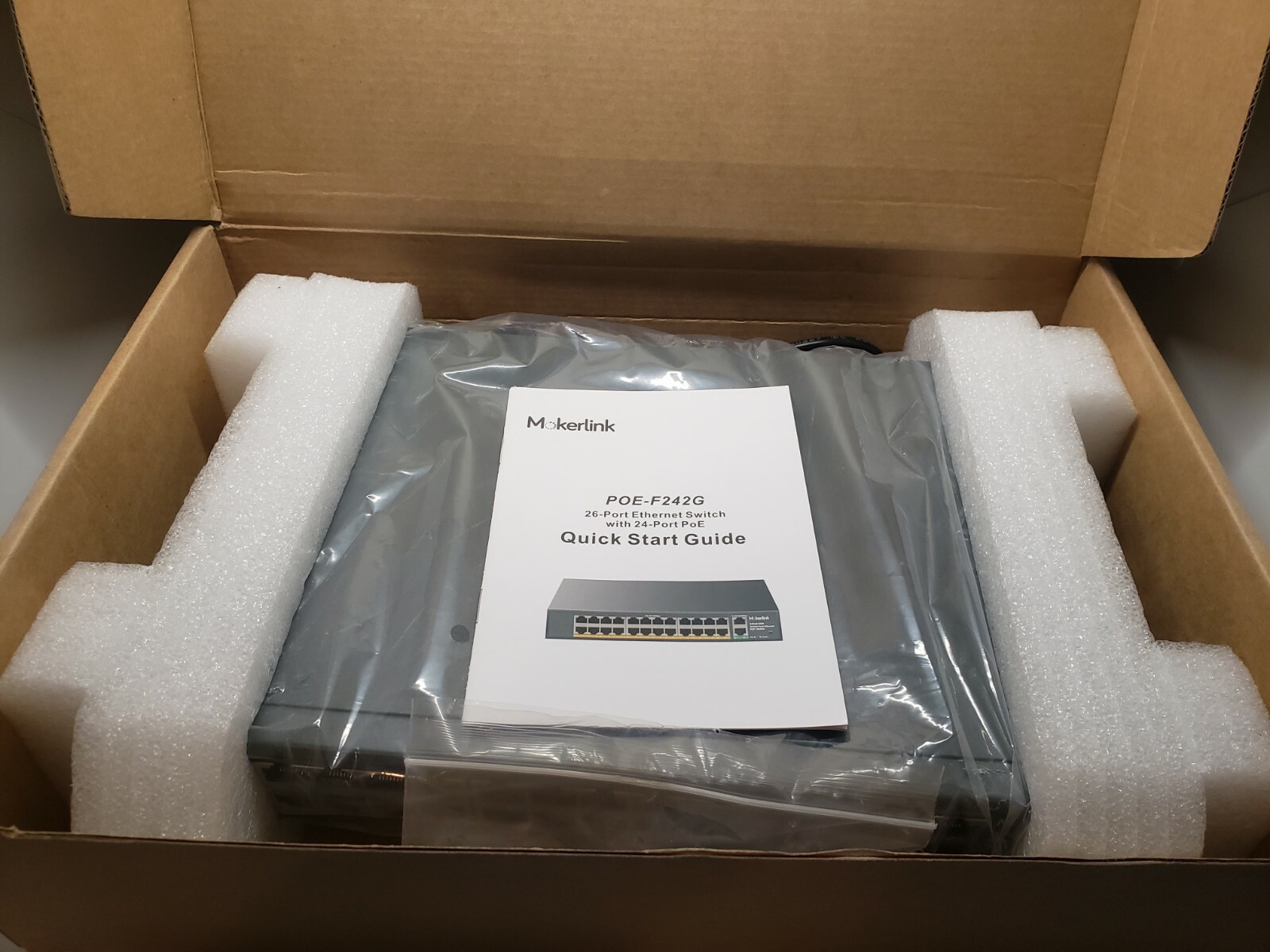 Mokerlink 26 Port EthernelPoe Switch with 24 Port PoeModel #POE-F242G