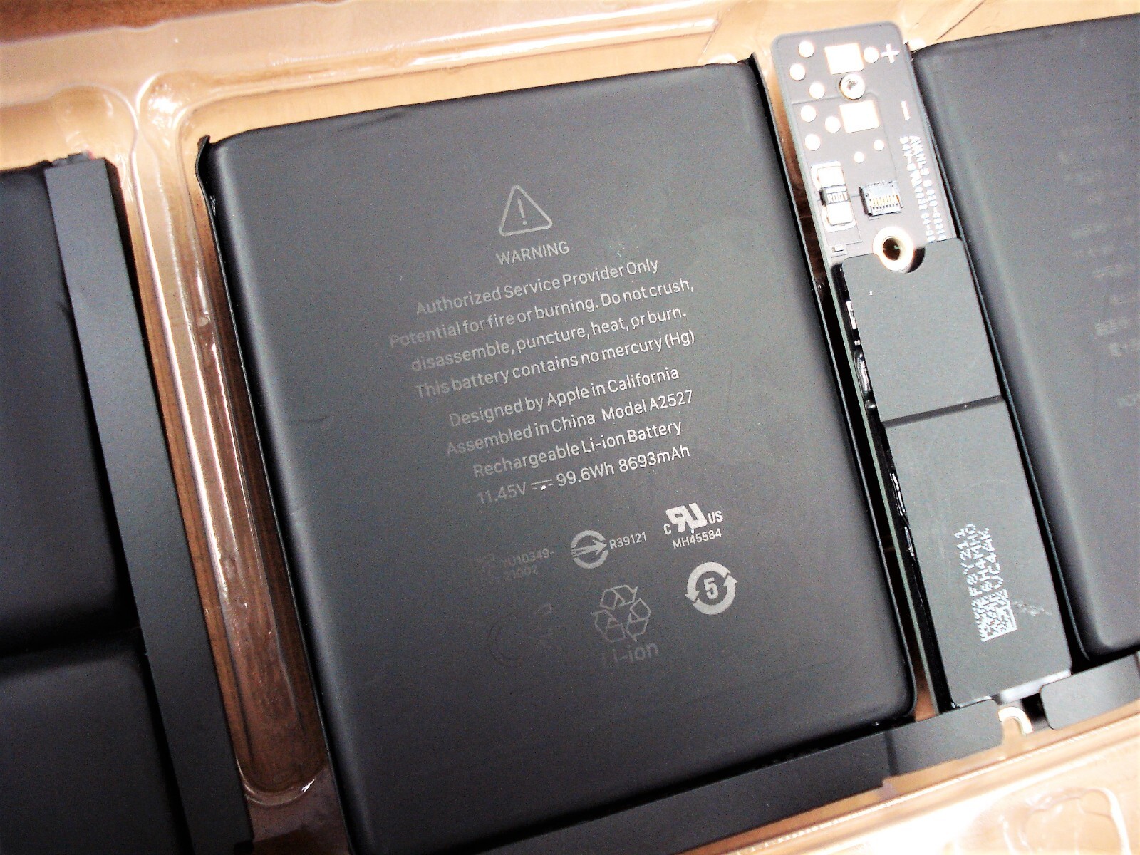 New OEM A2527 11.45V 8693mAh battery for APPLE MacBook Pro 16″ 2021 A2485