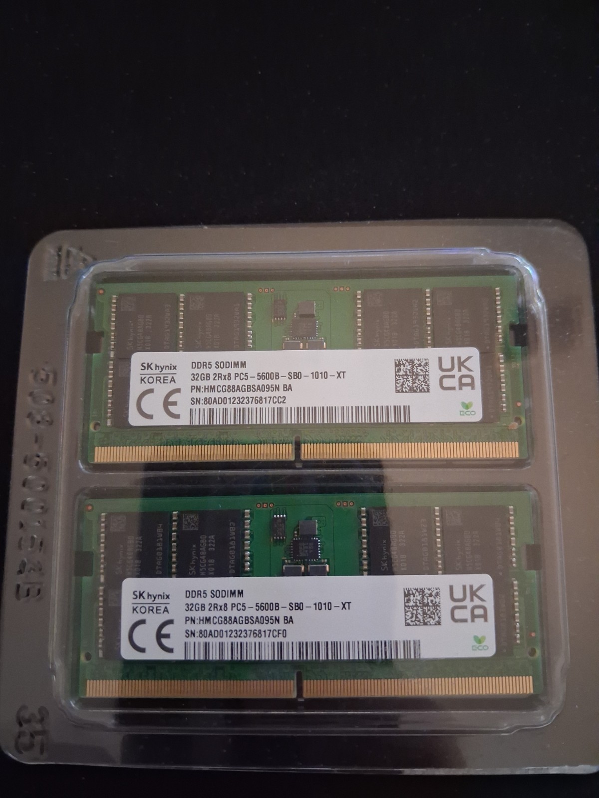 SK Hynix 64GB (2X32GB) DDR5 5600MHz PC5 SODIMM Laptop Memory Ram