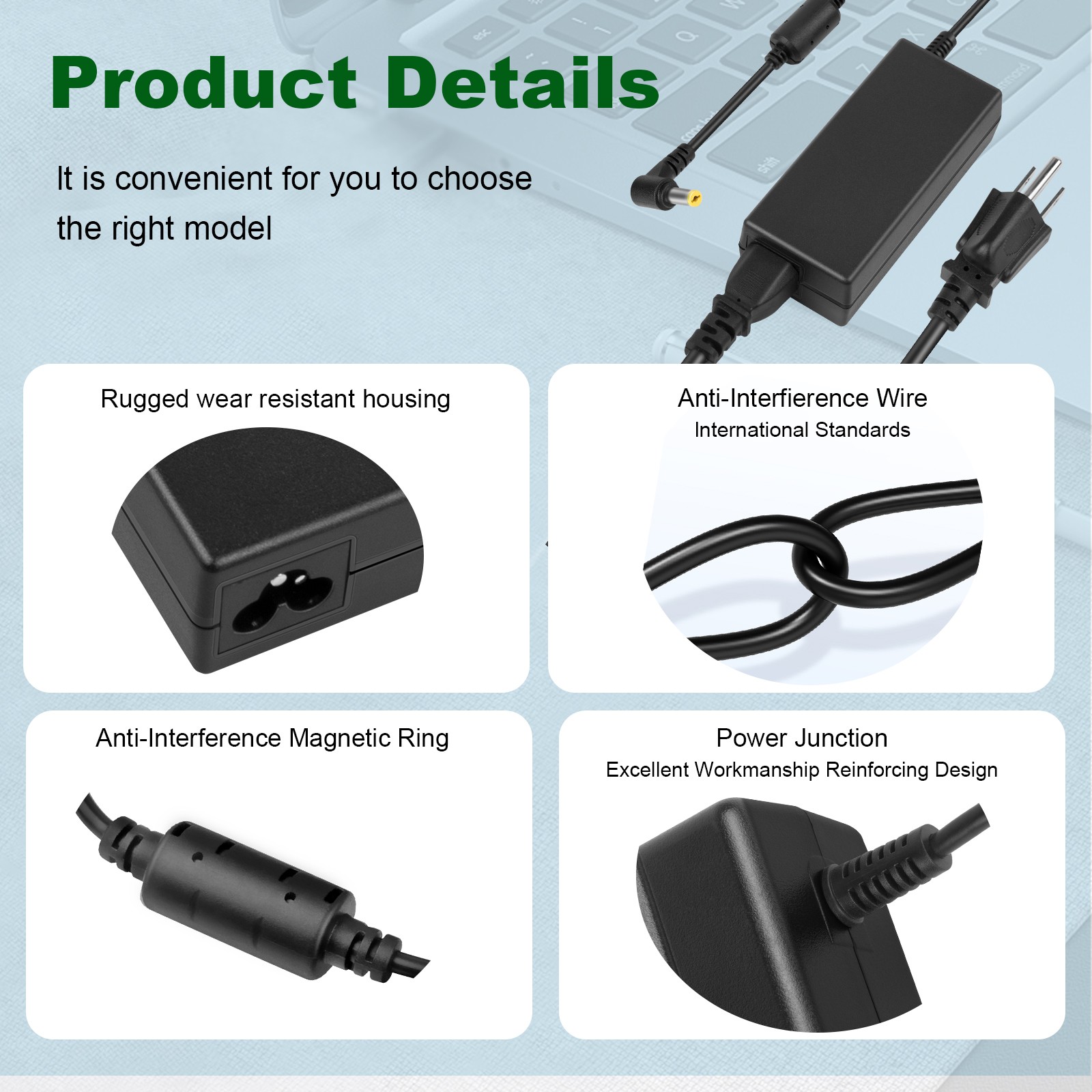 65W 45W AC Adapter Charger for Acer ES1-531 Gateway NE71B06u NE56R37u NE56R31u