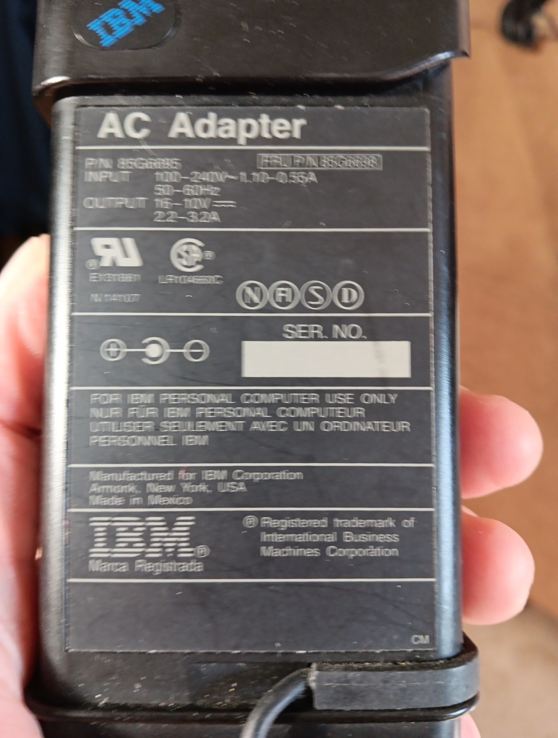Genuine IBM 85G6695 AC Adapter 10-16V 2.2-3.2A Power Supply OEM FREE SHIP