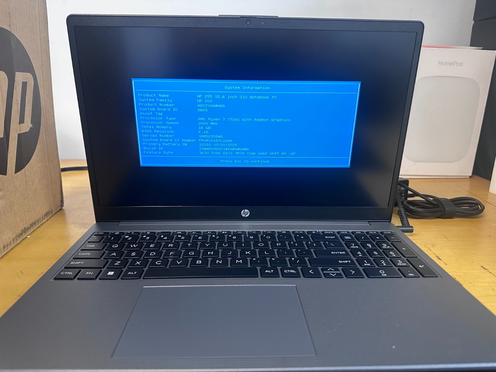 HP 255 G10 15.6″ Ryzen 7 7735U 16GB 512GB A82ZVUA