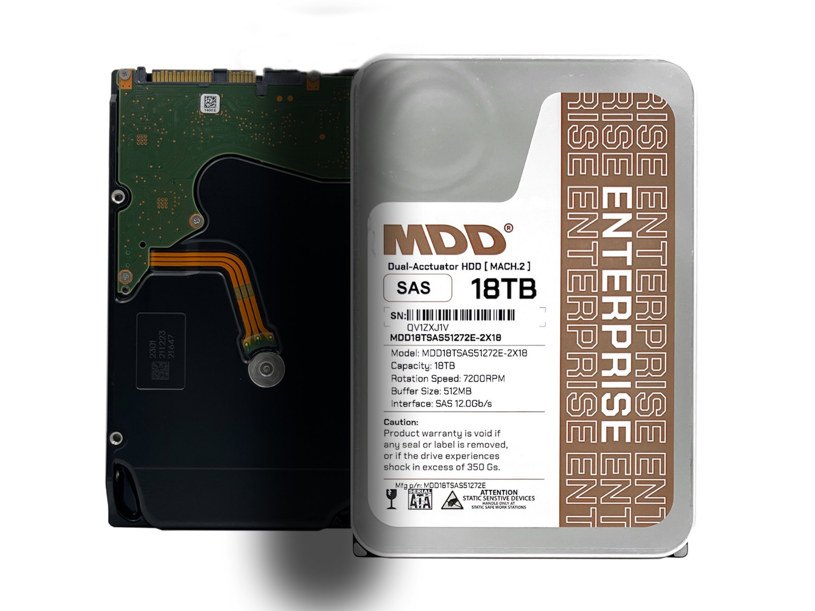 MDD 18TB (2X18 MACH.2-Dual Actuator) 7200RPM SAS 512MB 12Gb/s Enterprise HDD