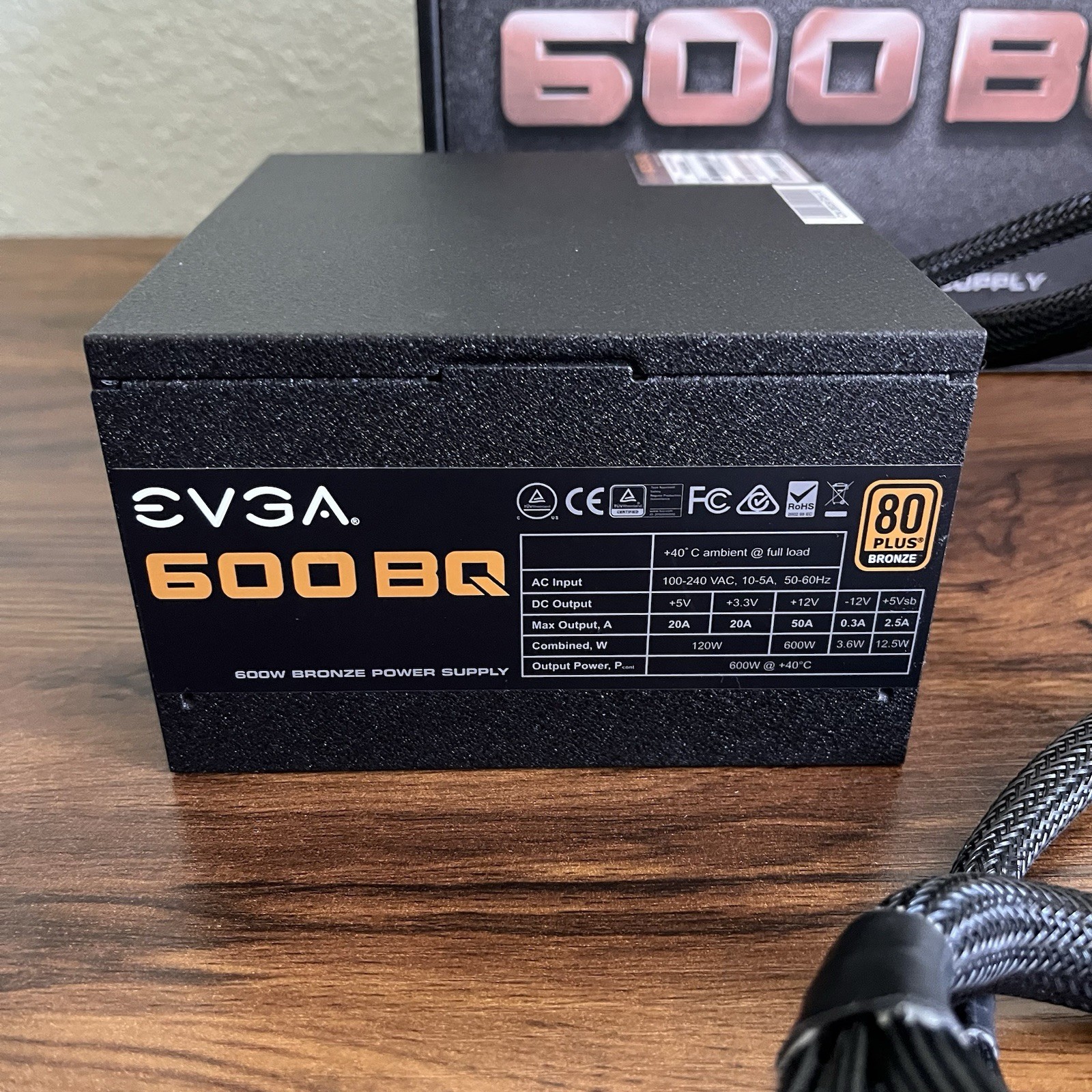 EVGA 600BQ 80+ Bronze 600W Semi Modular FDB Power Supply