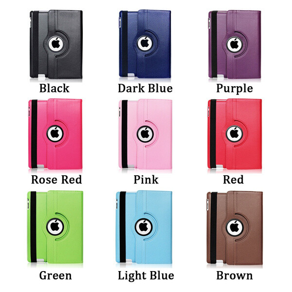 360 Rotating Leather Folio Case Cover Stand for iPad 2 3 4 Mini 4 5 Air 9.7 10.2