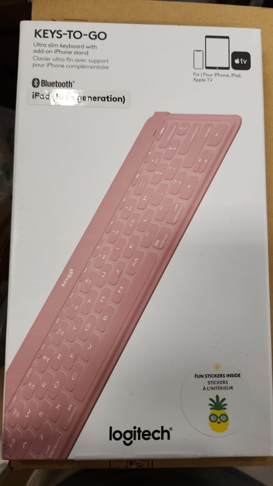 Logitech Keys-to-Go Ultra Slim Black Keyboard Open box