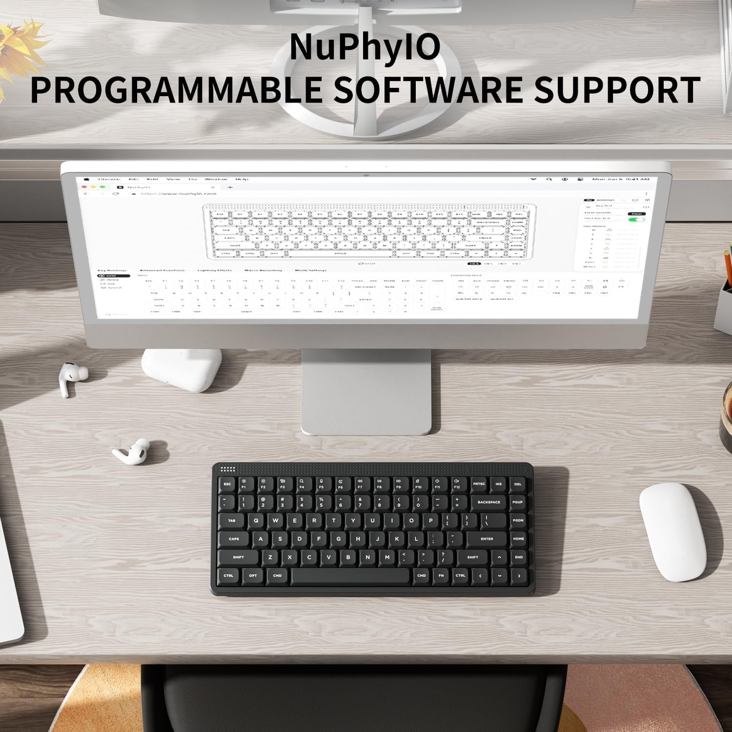 nuphy Node75 Wireless Mechanical Keyboard Low Profile, 75% Hot Swap