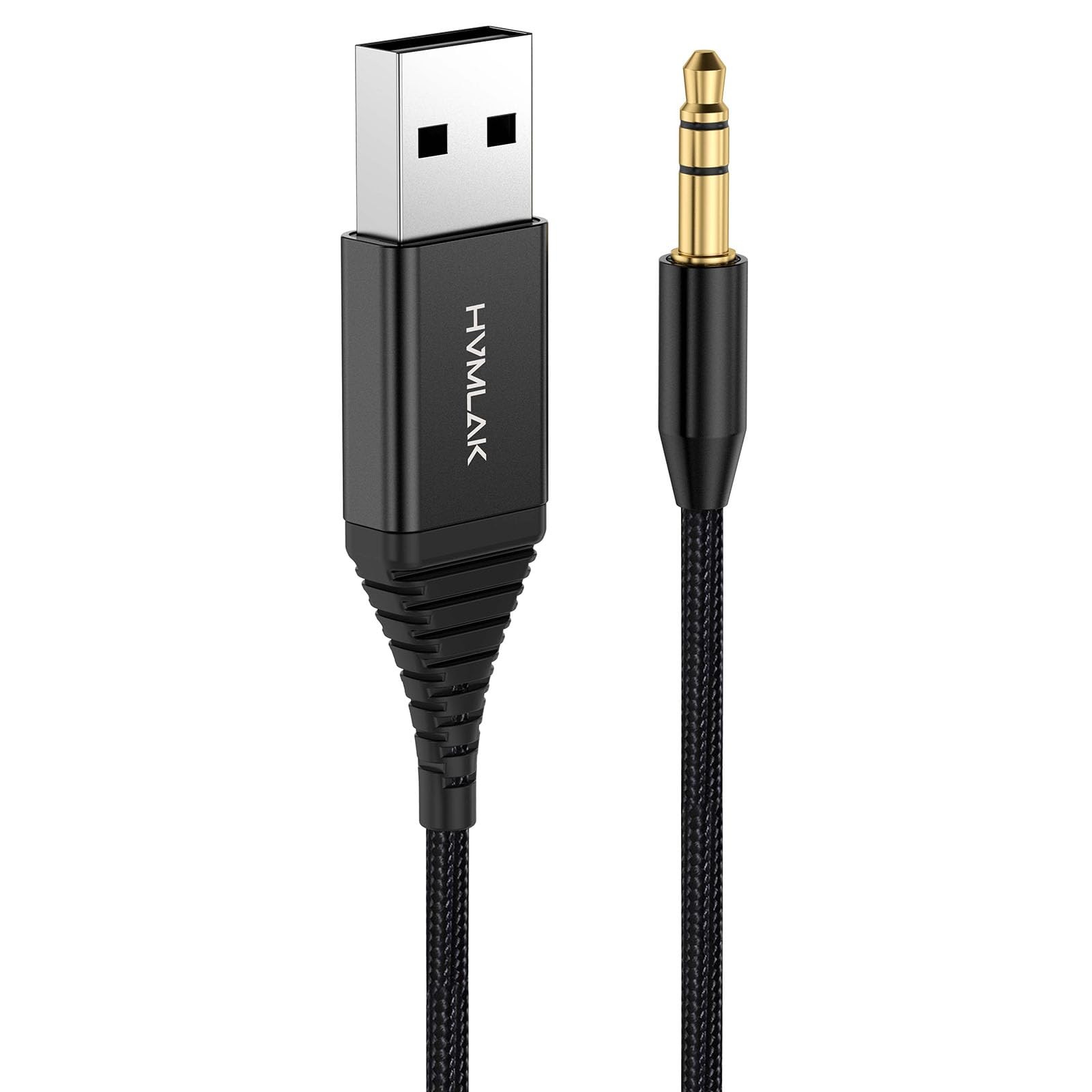 Aux Bluetooth 5.2 Car Adapter Usb Powered 3.5mm Jack Handsfree Call Music Stream