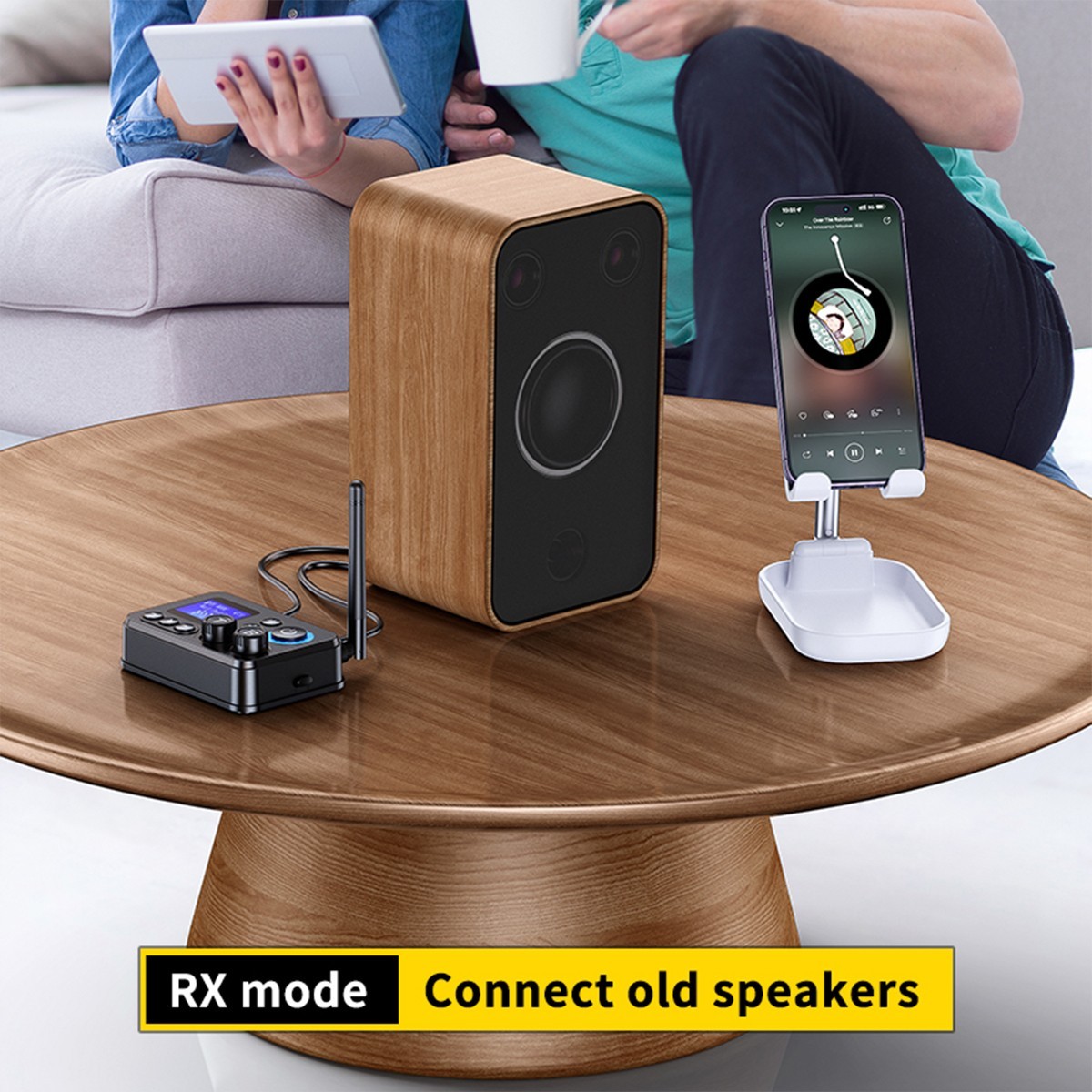 RX/TX Bluetooth 5.4 Transmitter Receiver 3.5mm AUX TV Home Stereo Audio Adapter