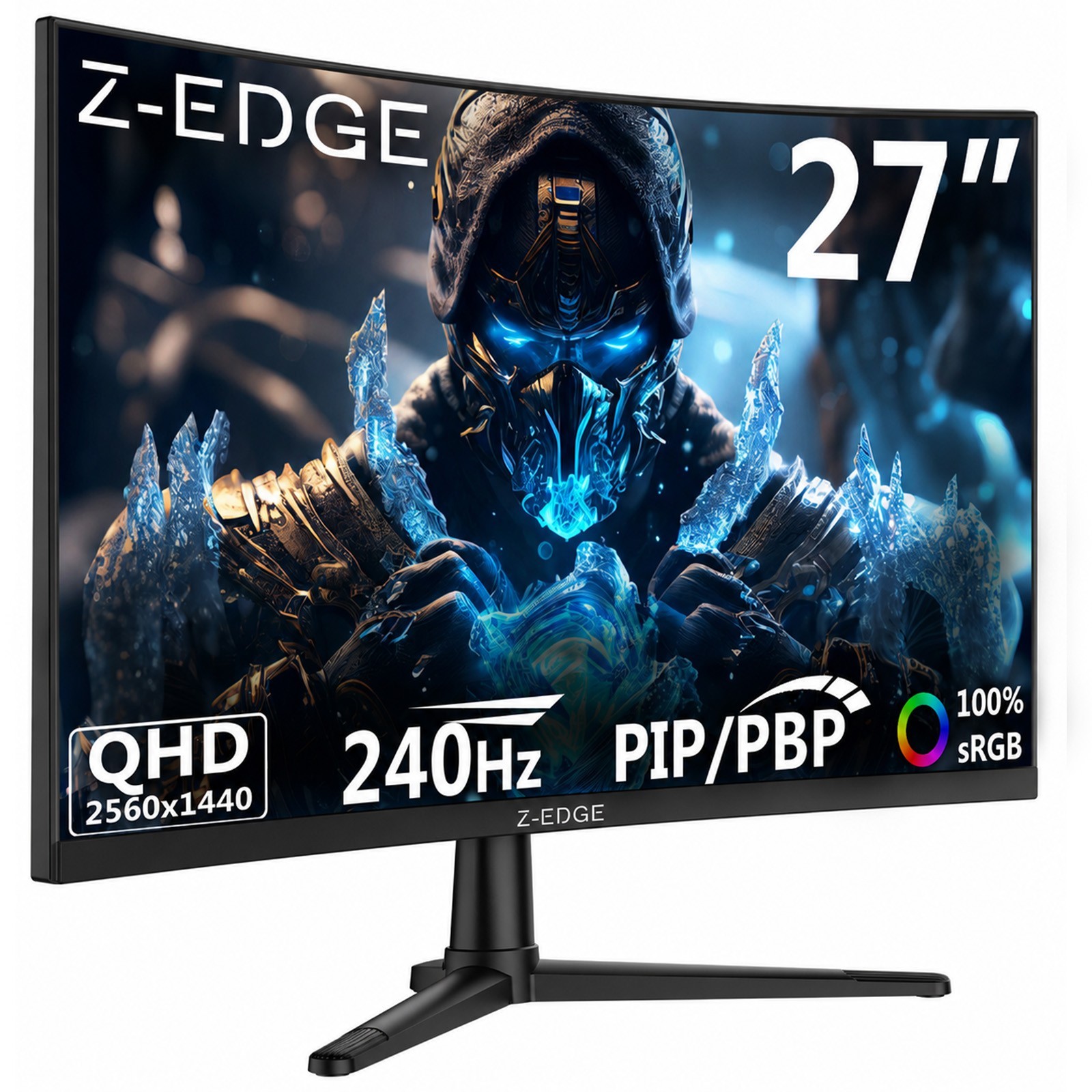 UG27PX 27″ 2K 2560×1440 240Hz 1ms Curved Gaming Monitor, 1.07B Colors, 100% sRGB