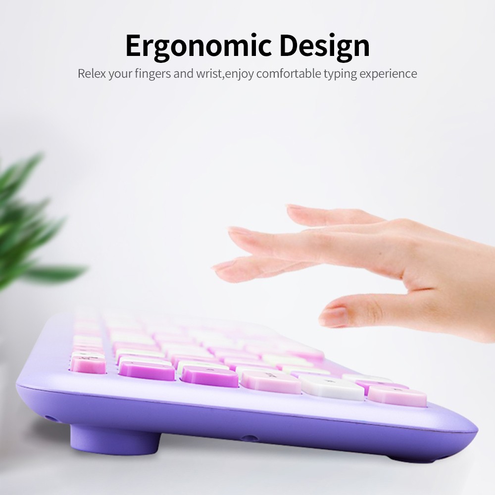 Mofii 666 2.4G Wireless Keyboard Mouse Combo Mixed Color 110 Key Keyboard M OYTF