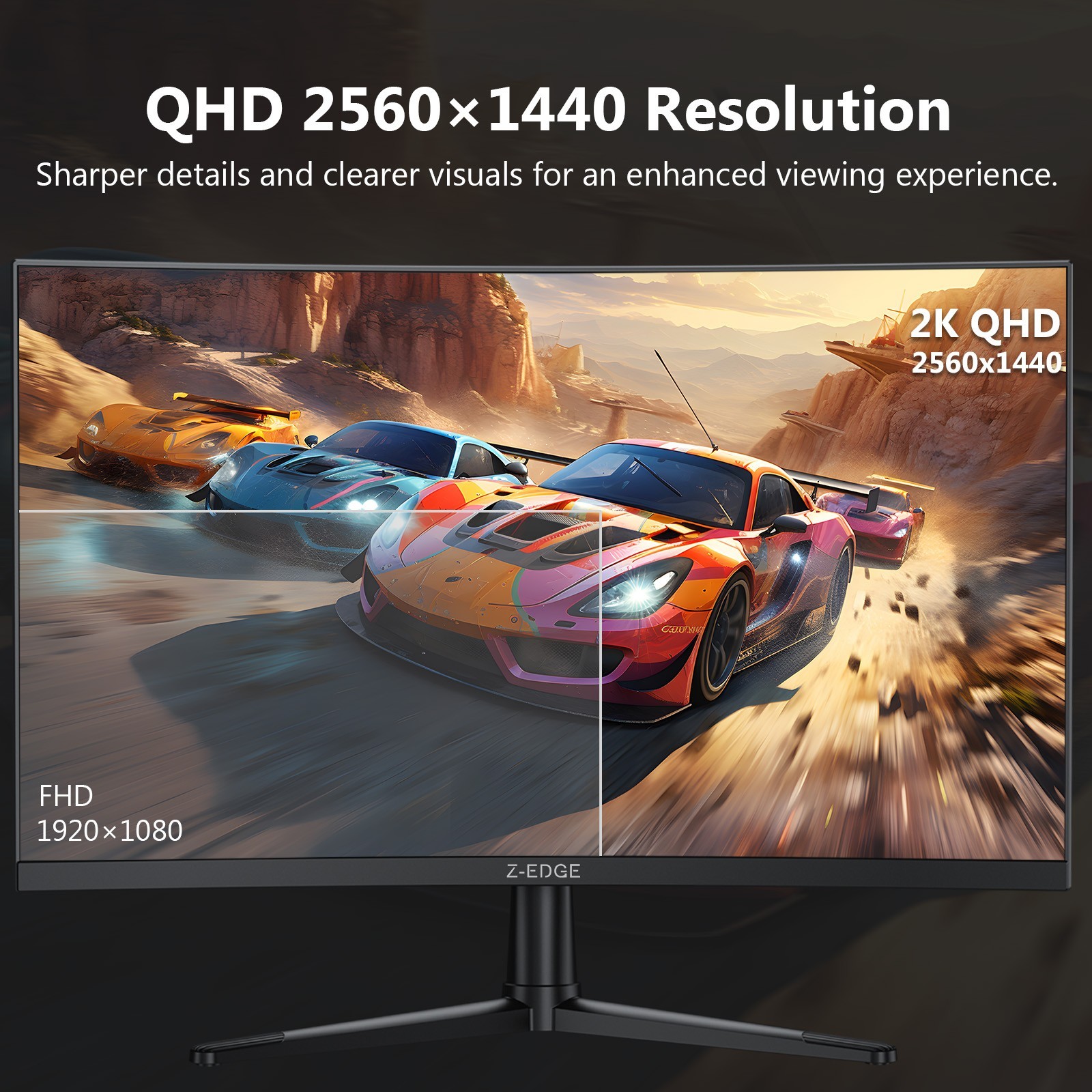 UG27PX 27″ 2K 2560×1440 240Hz 1ms Curved Gaming Monitor, 1.07B Colors, 100% sRGB