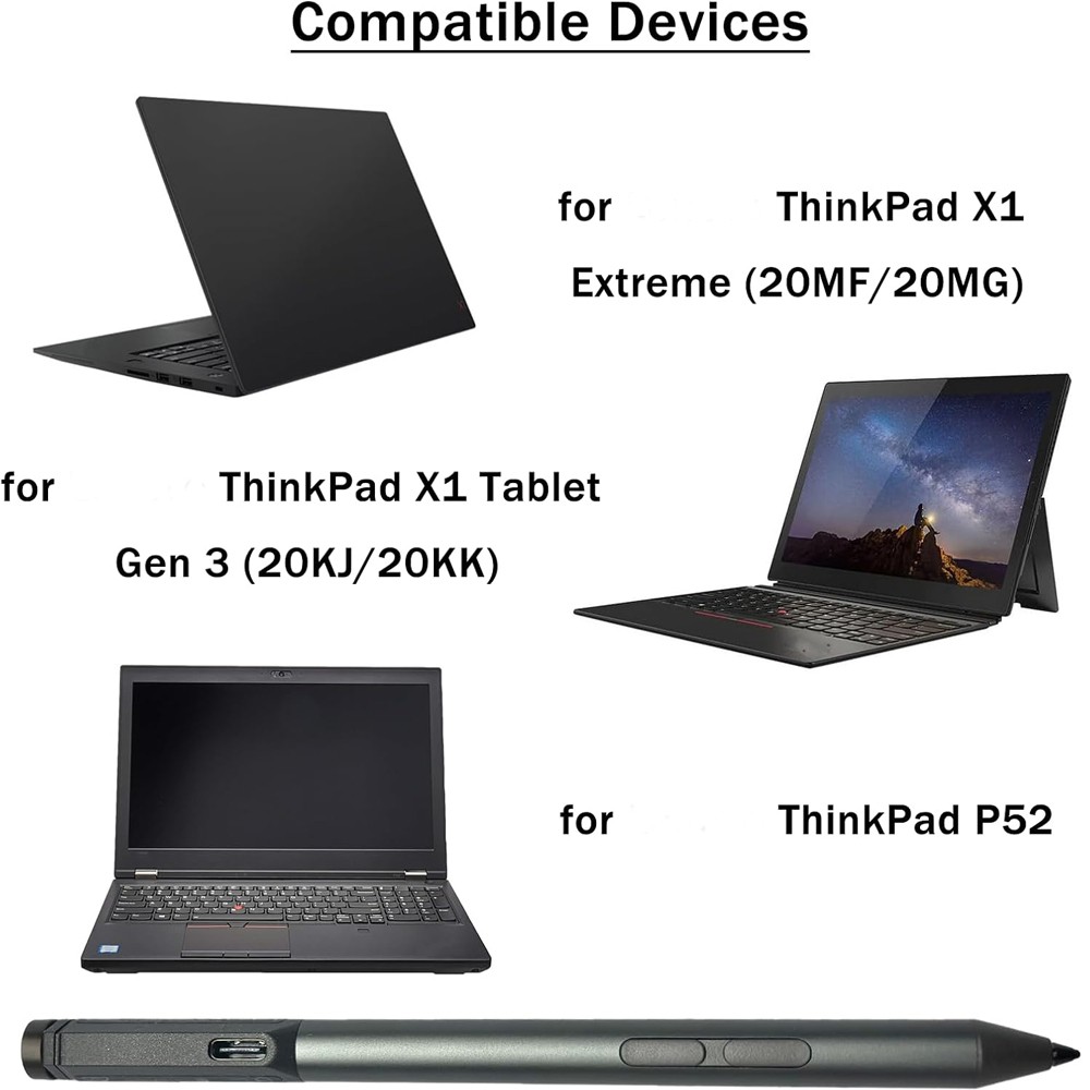 For Lenovo Active Pen 2 GX80N07825 4096 Levels of Pressure Sensitivity Y 720 510