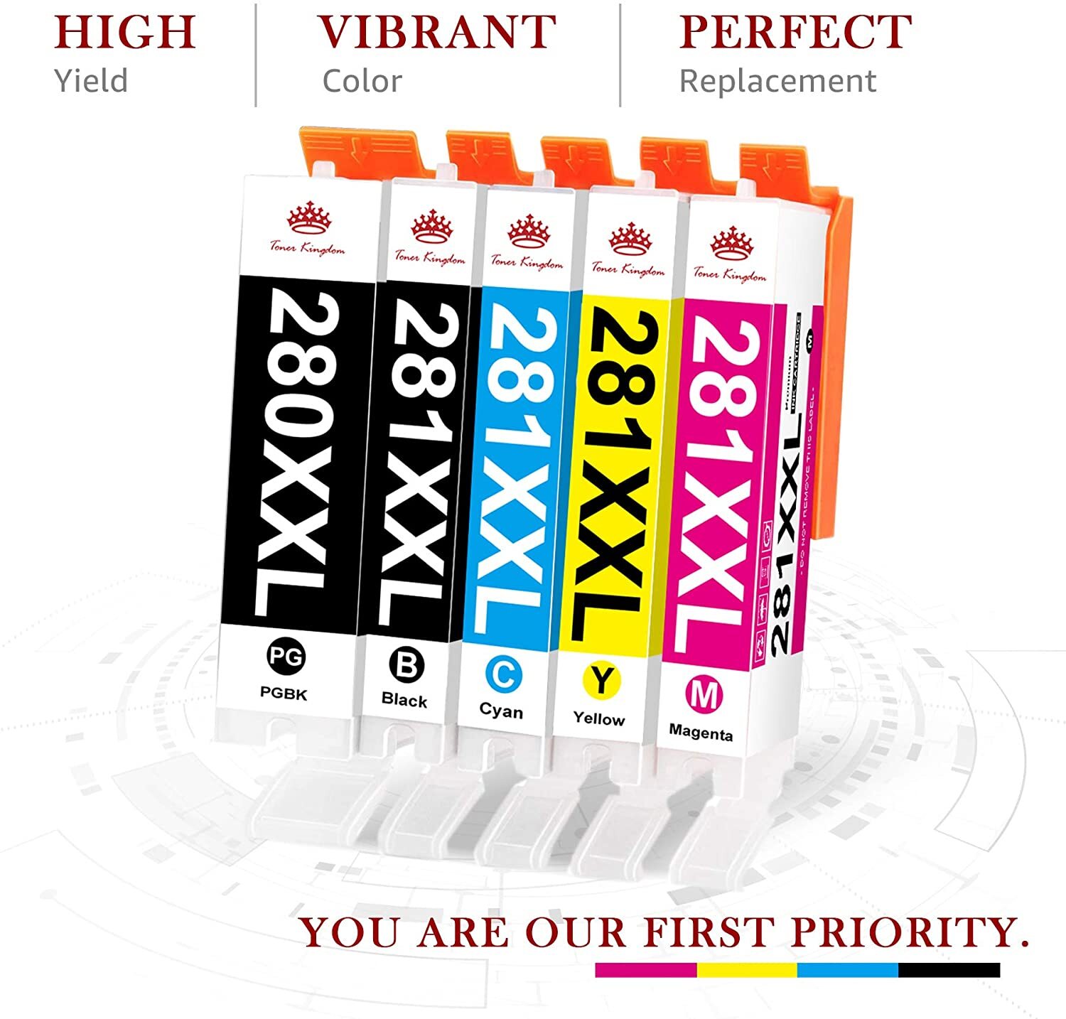 PGI 280 CLI 281 XXL Printer Ink Cartridges use for Canon TR8620A TS702A TR8520