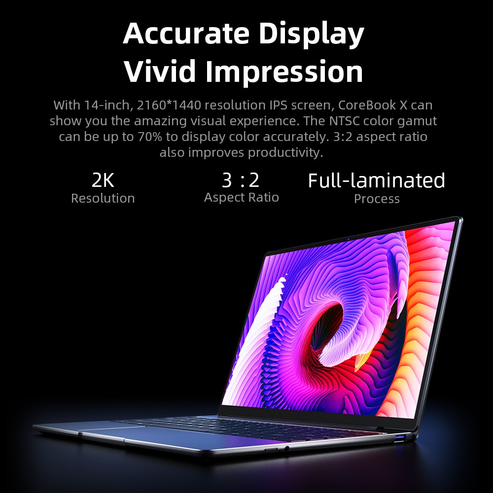 CHUWI CoreBook X Laptop Core i5 Light Gaming Business 16GB RAM 512GB SSD Win 11