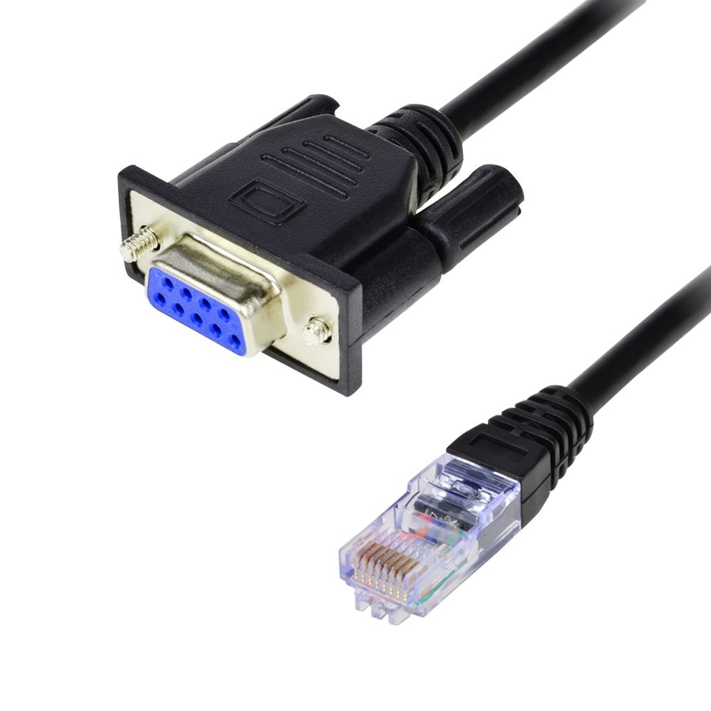 Rj45 To Rs232 Db9 9pin Serial Port Female To Rj45 Female Cat5 Ethernet Lan Conso