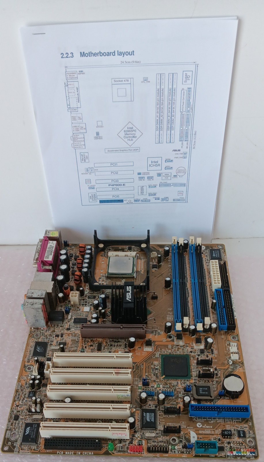 ASUS P4P800-E Deluxe ATX Motherboard Socket 478B Intel w/ Pentium 4 CPU 3.2GHz